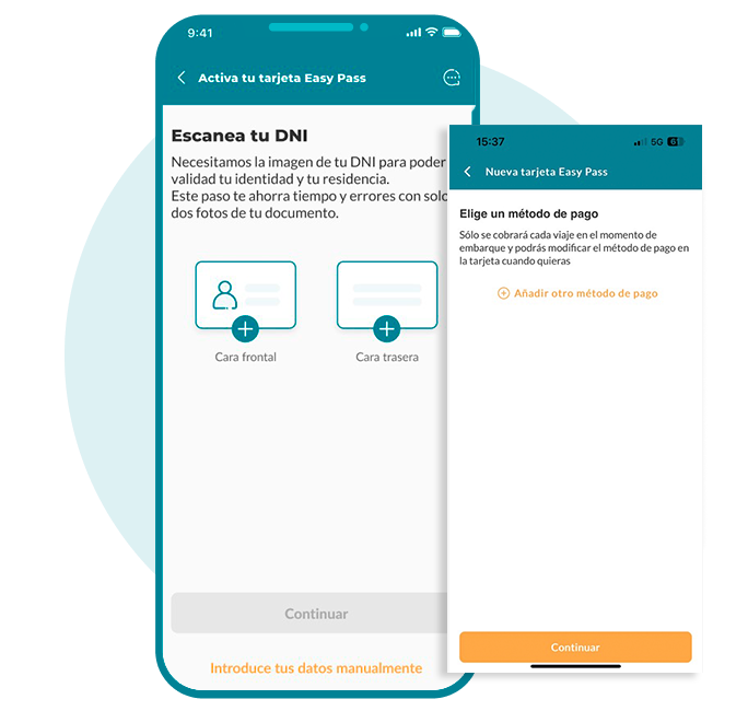 Scansione del DNI nell’app
